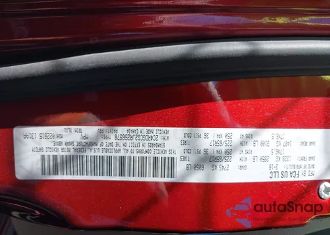 2018 Dodge Grand Caravan Sxt z USA, uszkodzony, nr VIN 2C4RDGCG2JR266978